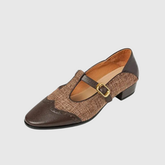 Ottoline - Two Tone Buckle T-Bar Shoes
