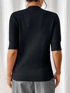 Elise - Knit Short Sleeve Top