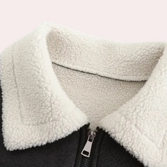 Phyllis - Sherpa Colour Block Jacket