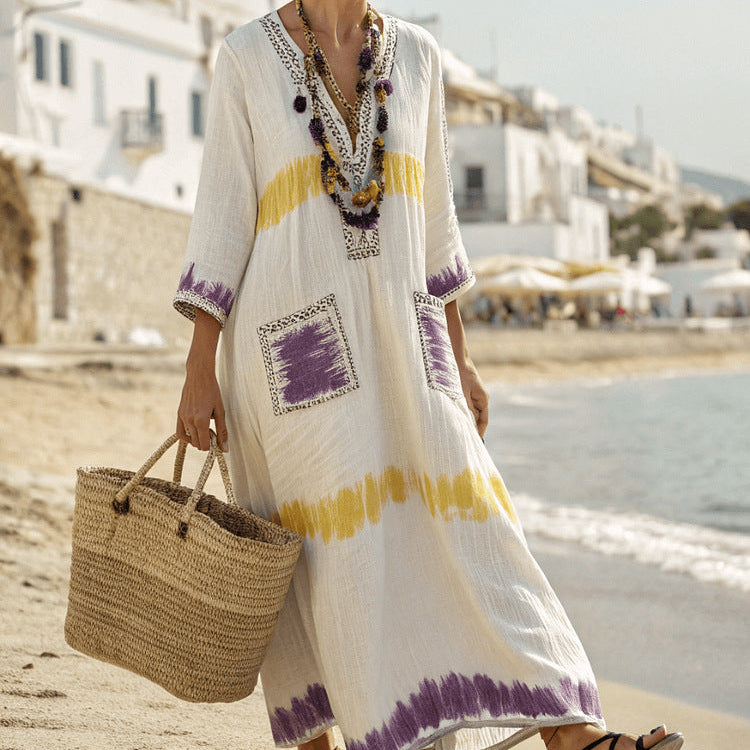 Livia - Sunlit Tie Dye Maxi Kaftan