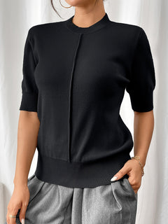 Elise - Knit Short Sleeve Top