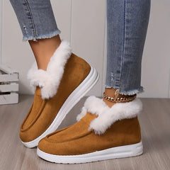 Billie - Suede Slip on Fur Boots