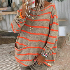 Fleur - Striped Oversized Jumper