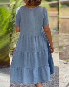 Elsie - Tiered V Neck Midi Dress