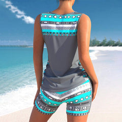Ashleigh - Aztec Tankini with Shorts