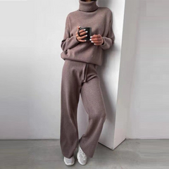 Anna - Turtleneck and Trouser Set — Khaki