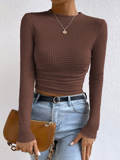 Philippa - Waffle Knit Fitted Top