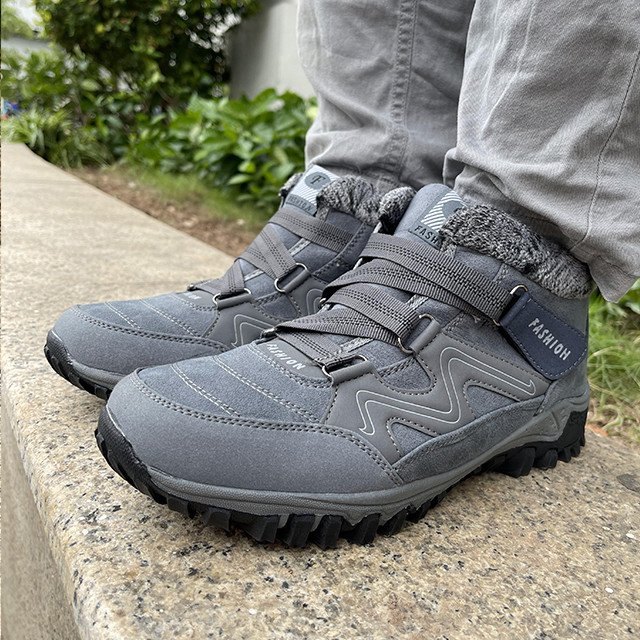 Eloise - Fur Lined Hiking Sneakers — Grey