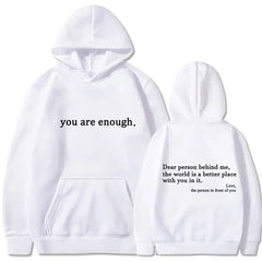 Phillip - Slogan Back Print Hoodie — White