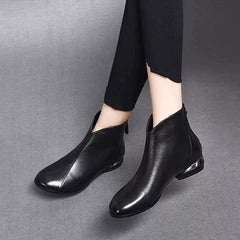 Felicity - Leather Chelsea Ankle Boots — Zwart