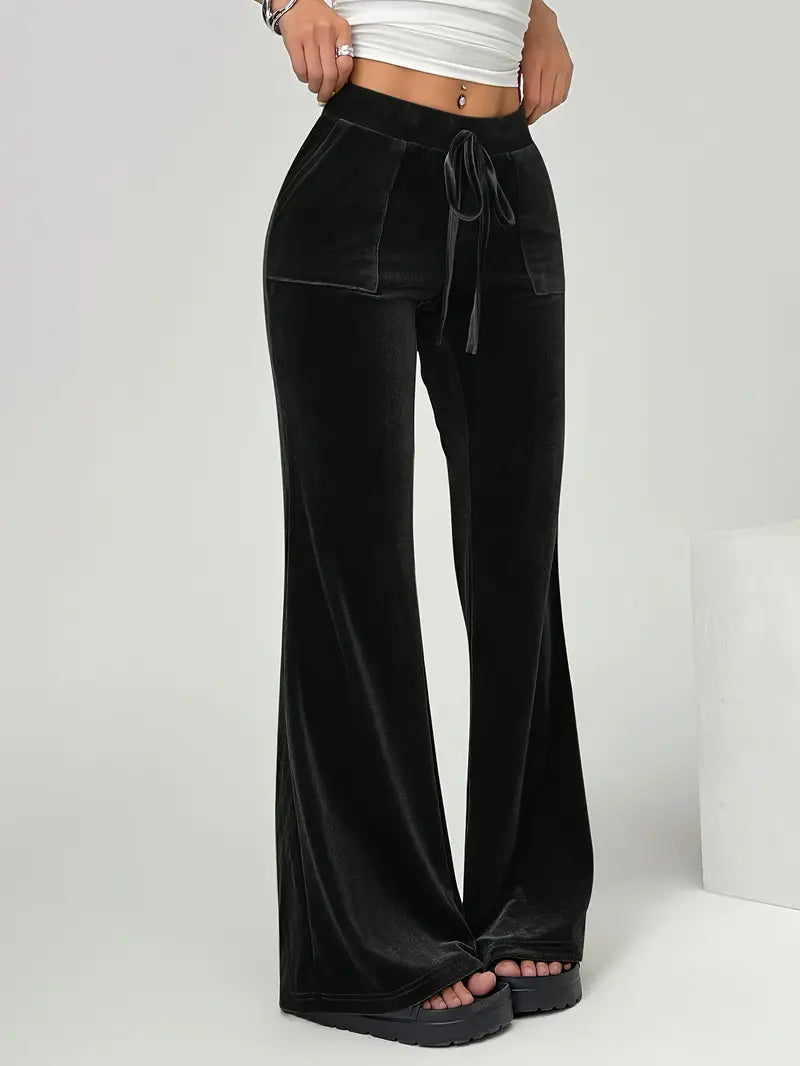 Anastasia - Velvet Wide Leg Trousers