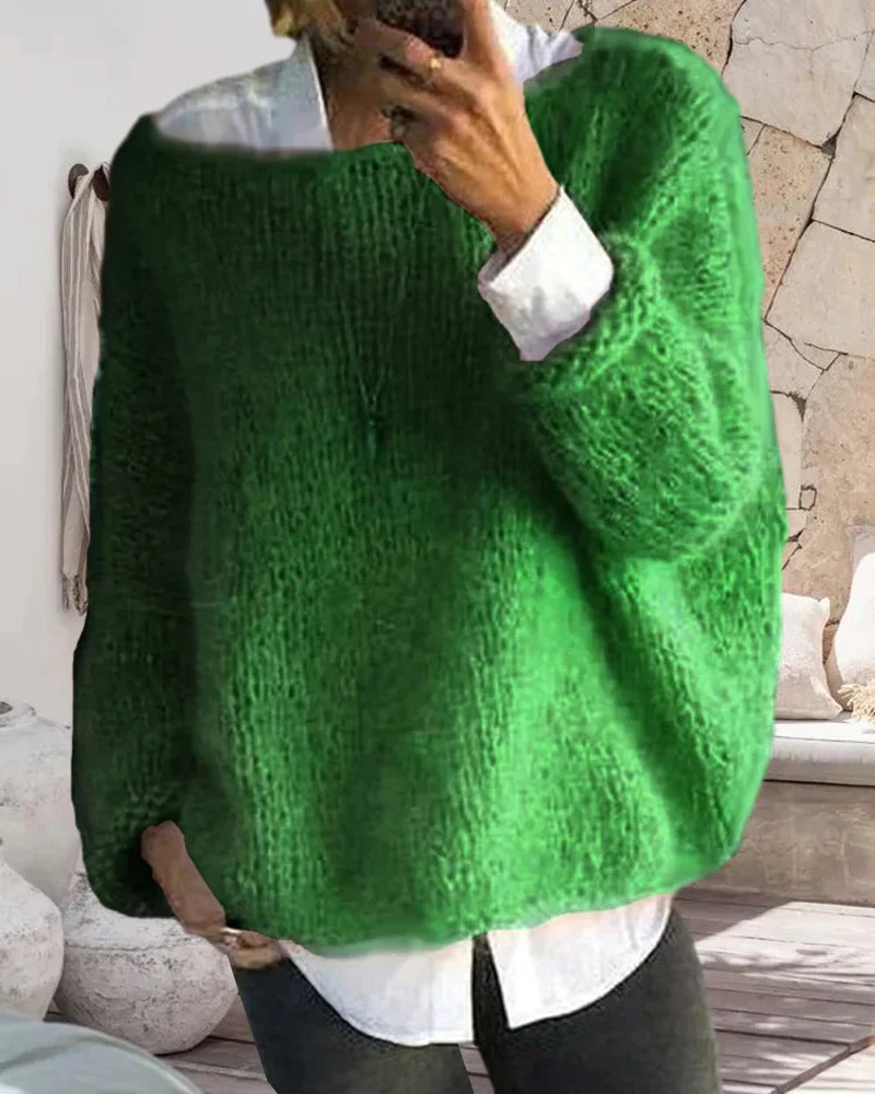 Rosalie - Mohair Batwing Jumper — Green