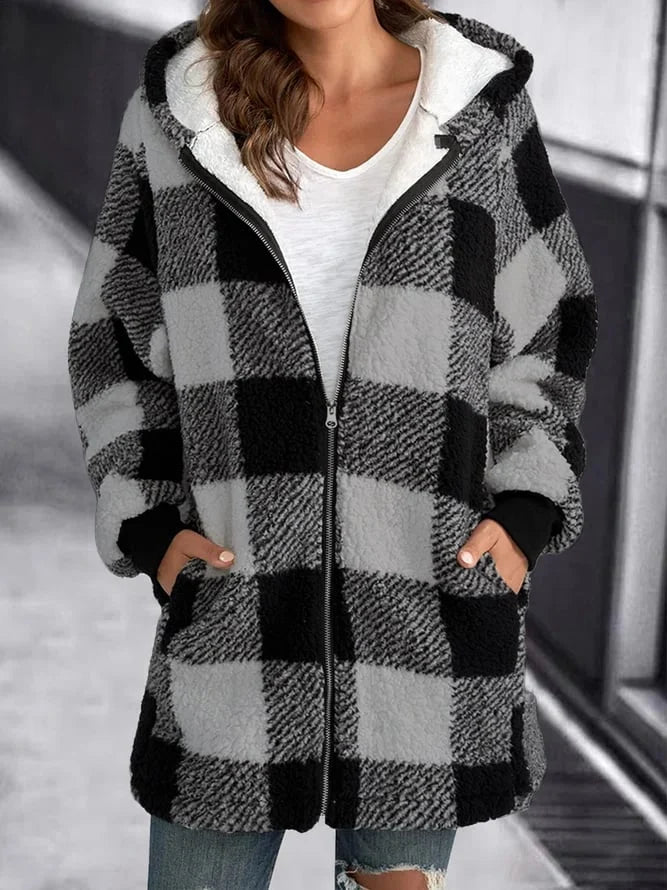 Grace - Buffalo Check Fleece Jacket