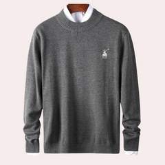 Richard - Classic Crew Neck Jumper — Grey
