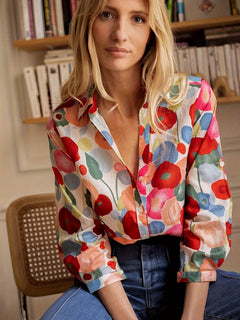Margaret - Poppy Print Blouse