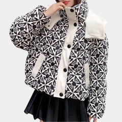 Cynthia - Geometric Cropped Puffer