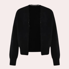 Barnaby - Open Front Cardigan — Black