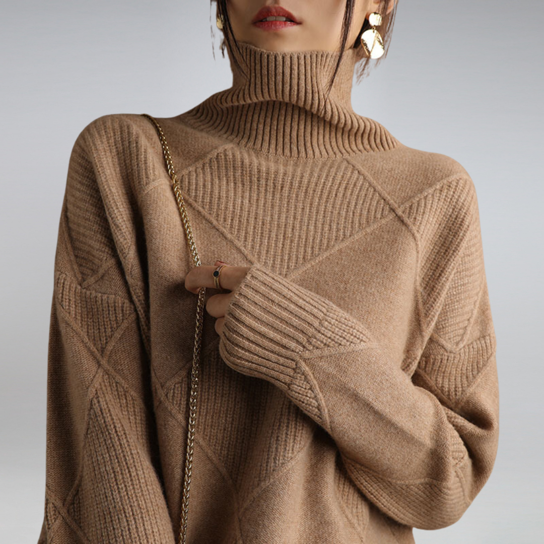 Veronica - Oversized Turtleneck Knit