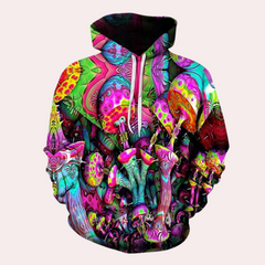 Roland - Psychedelic Print Hoodie — Multicolour