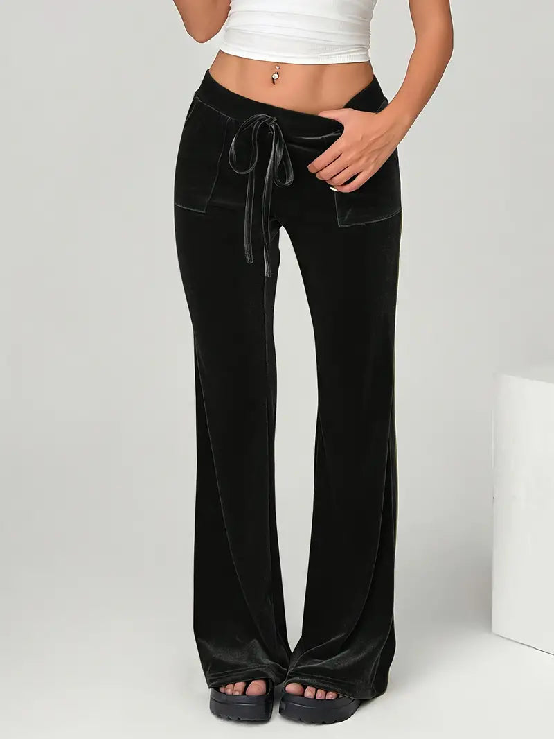 Anastasia - Velvet Wide Leg Trousers