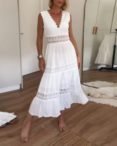 Anna - Lace Tiered Maxi Dress