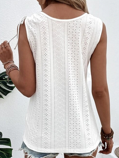 Erica - Eyelet Button Tank Top
