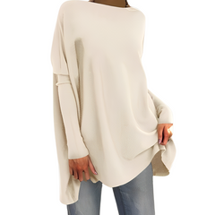 Kathleen - Slouchy Knit Top — Khaki