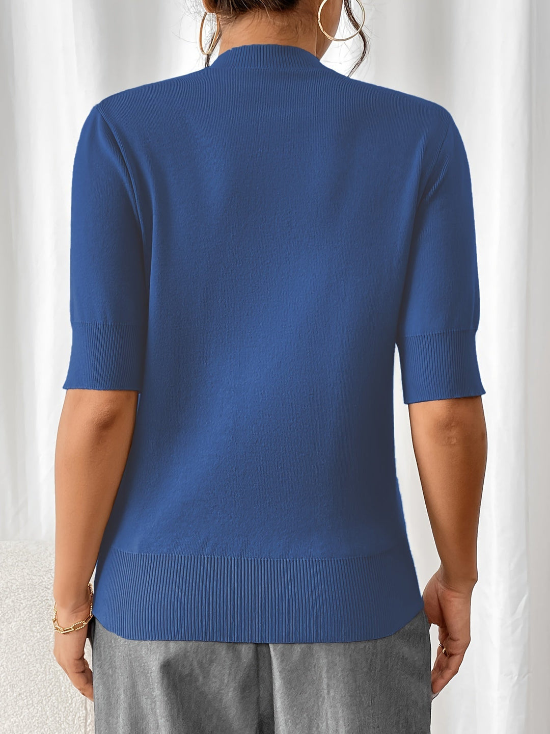 Elise - Knit Short Sleeve Top
