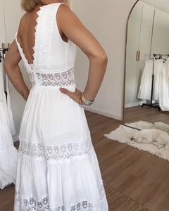 Anna - Lace Tiered Maxi Dress