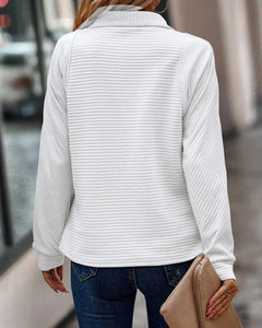 Molly - Ribbed Half Zip Jumper