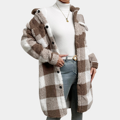 Octavia - Check Shacket with Buttons