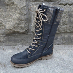 Paulette - Hiking Boots with Knit Cuff