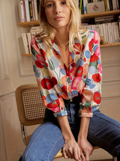 Maryanne - Dot Print Button Shirt