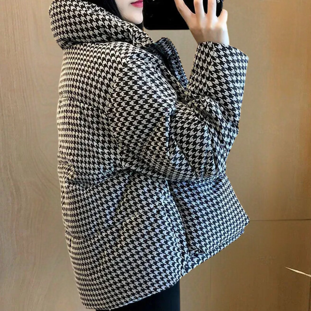 Dorothy - Houndstooth Puffer Jacket