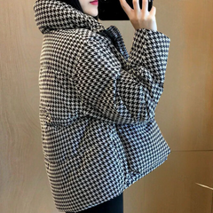 Dorothy - Houndstooth Puffer Jacket
