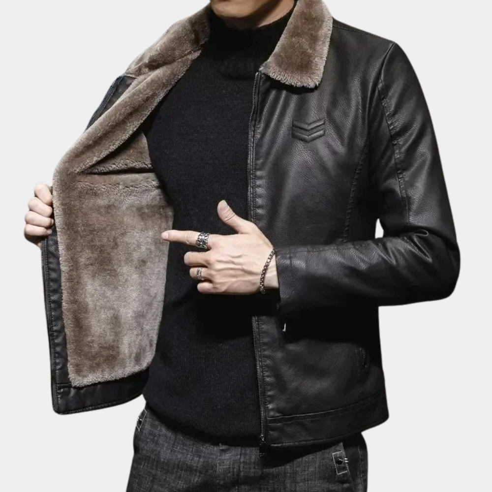 Rodney - Fur Lined Leather Jacket