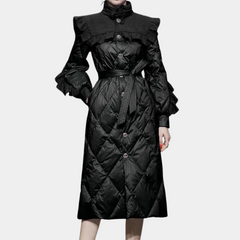 Vanessa - Quilted Coat with Puff Shoulders