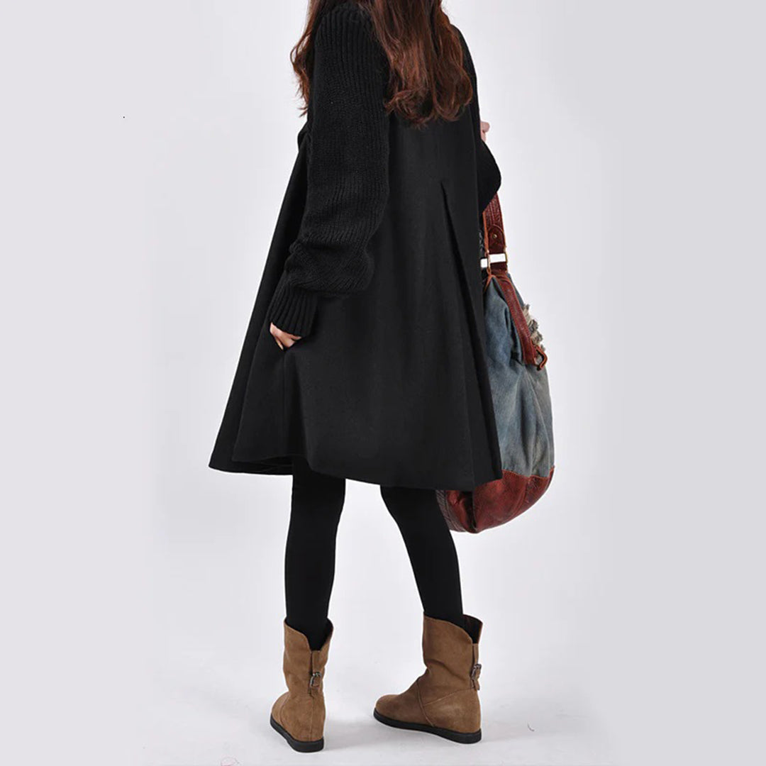 Primrose - A-line Wool Coat with Hood