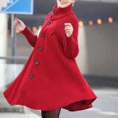 Primrose - A-line Wool Coat with Hood
