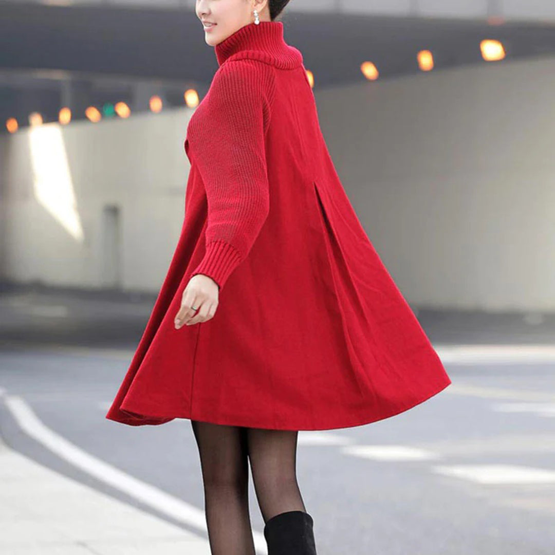 Primrose - A-line Wool Coat with Hood