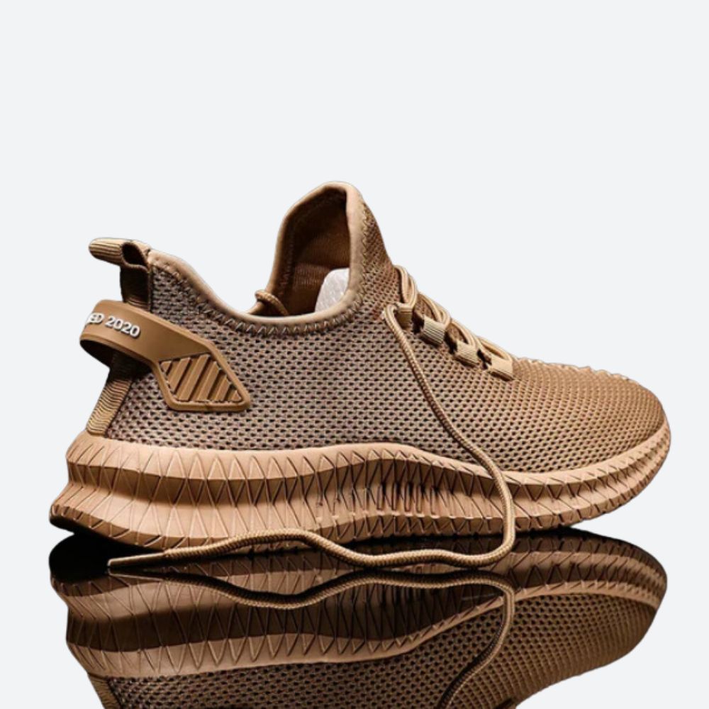 Randall - Knit Running Sneakers — Brown