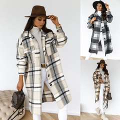 Elodie - Plaid Longline Coat