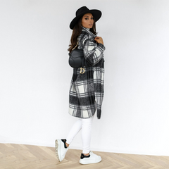 Elodie - Plaid Longline Coat