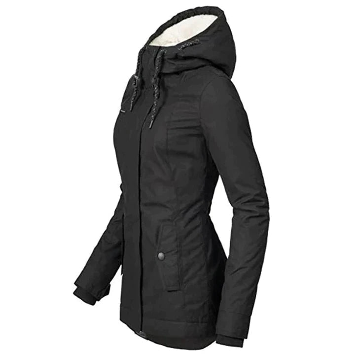 Michaela - Hooded Parka with Fur Trim