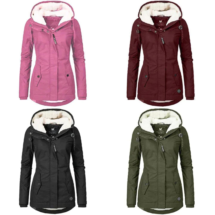 Michaela - Hooded Parka with Fur Trim