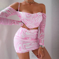 Marguerite - Zebra Print Crop and Skirt