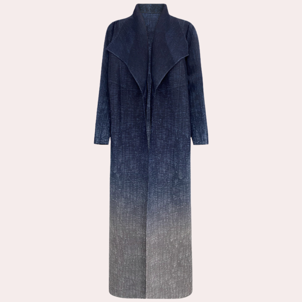 Rosalie - Ombre Long Cardigan Coat — Black