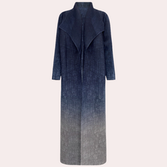Rosalie - Ombre Long Cardigan Coat — Black