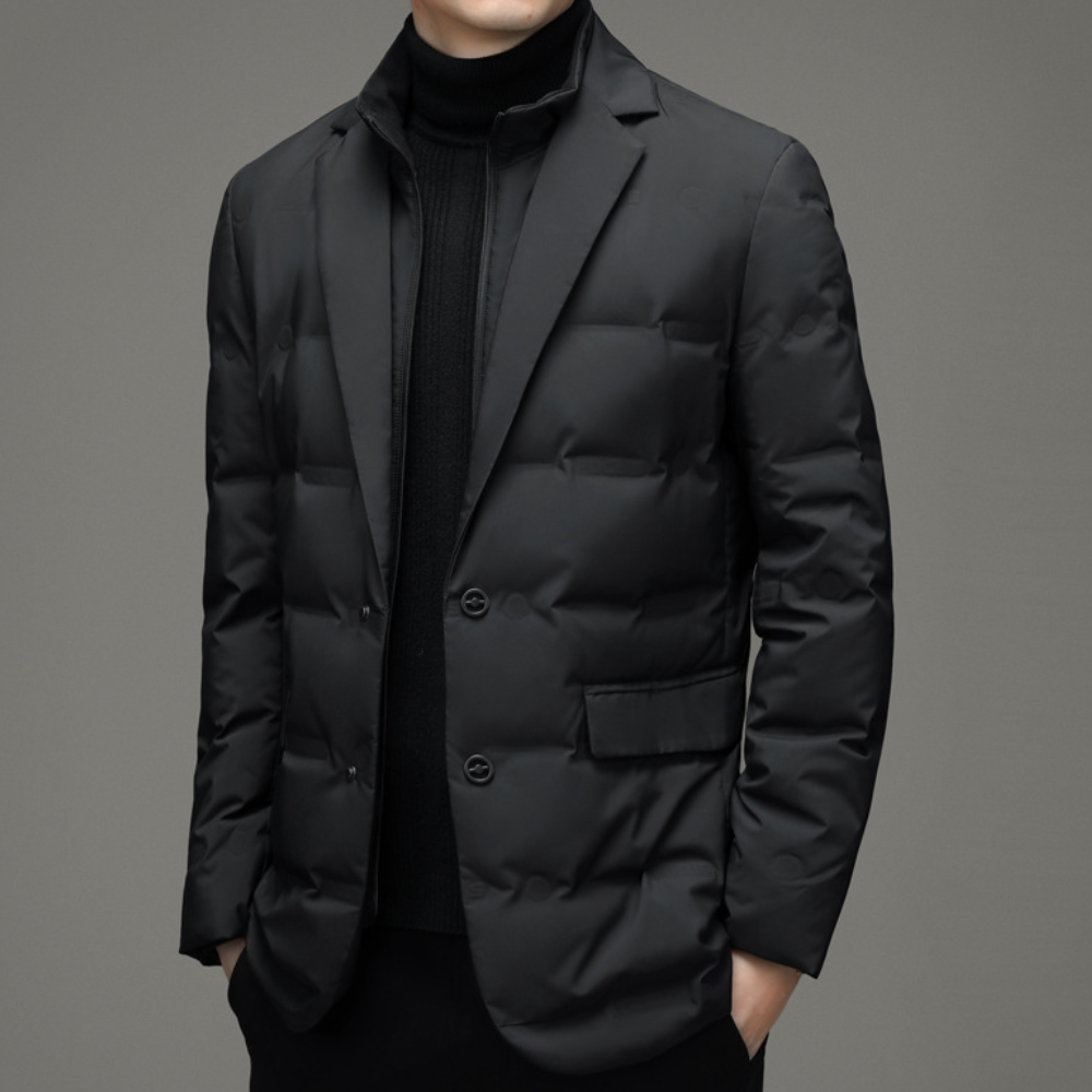 Emmett - Quilted Blazer Jacket — Black