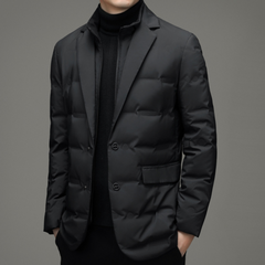 Emmett - Quilted Blazer Jacket — Black